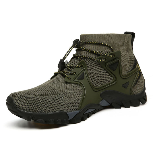 Men's Knitted Upper Breathable Outdoor Sports Shoes
