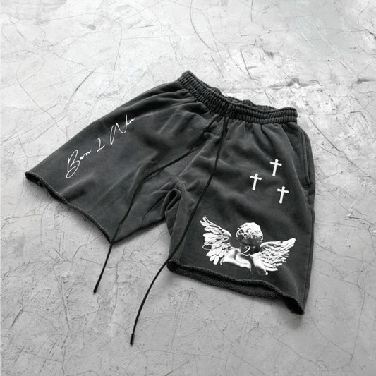 Men's Angel Print Shorts