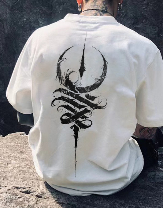 Dead Moon Art Totem Print T-shirt