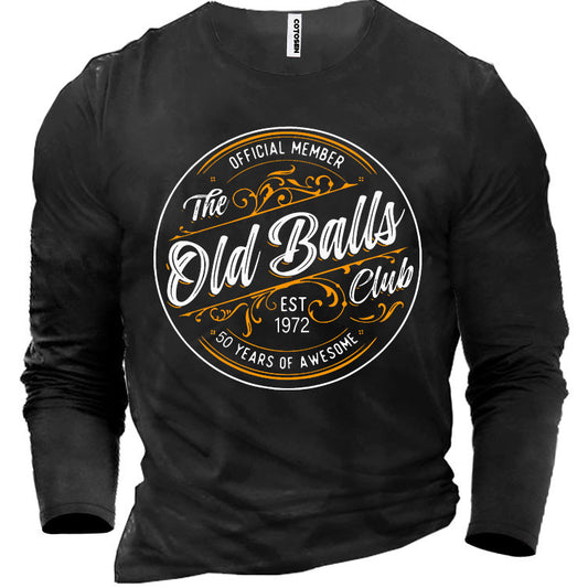 Men's The Old Balls Club 50 Years Cotton Long Sleeve T-Shirt