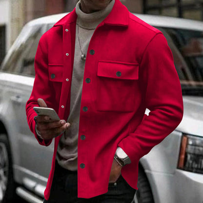 Stylish Men's Casual Jacket with Unique Button Design for Modern Fashionistas