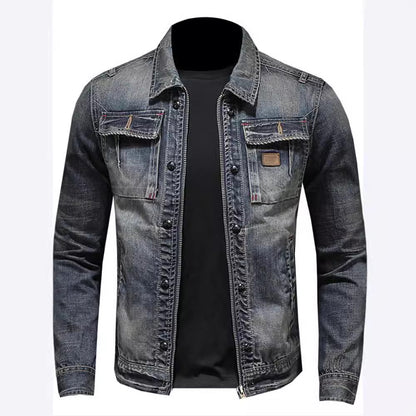 Stylish Men's Denim Jacket - Perfect for Casual and Outdoor Adventures