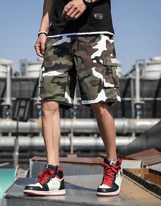 Camouflage Multi-pocket Cargo Shorts