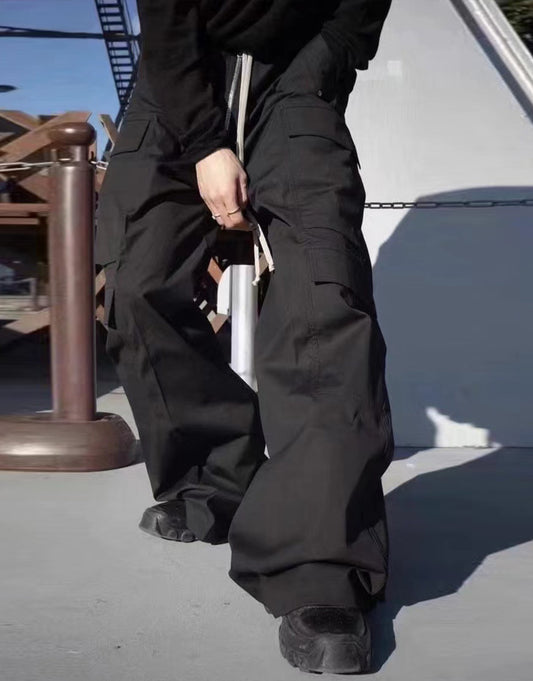 Techwear Wide-leg Cargo Pants