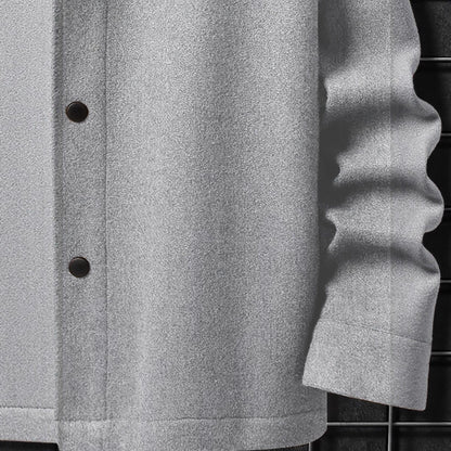 Stylish Men's Grey Button-Up Jacket for Modern Fashionistas