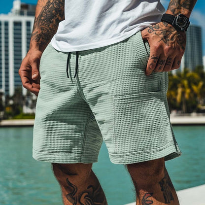 Waffle Texture Shorts for Men