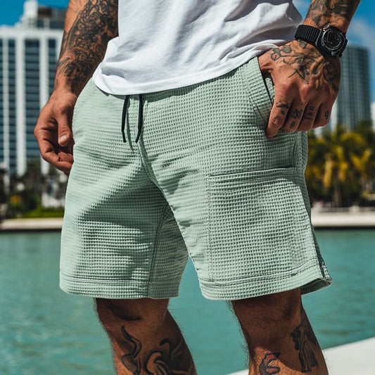 Waffle Texture Shorts for Men