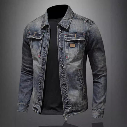 Stylish Men's Denim Jacket - Perfect for Casual and Outdoor Adventures