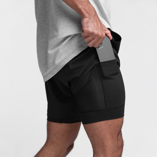 Men's Performance Running Shorts with Secure Phone Pocket