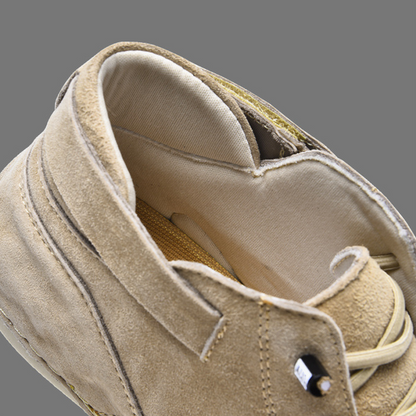 Men's Plus Size Microfiber Leather Ram Lace Up Soft Octopus Sole Sneakers Casual Shoes