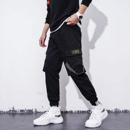 Embroidered Pocket Cargo Pants