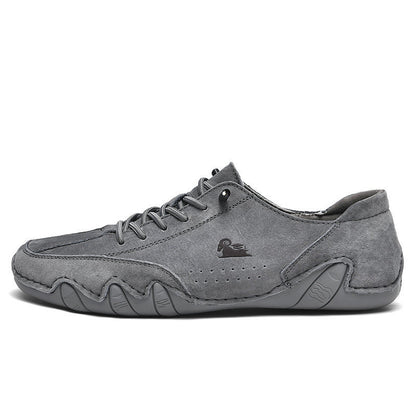 Men's Plus Size Microfiber Leather Ram Lace Up Soft Octopus Sole Sneakers Casual Shoes