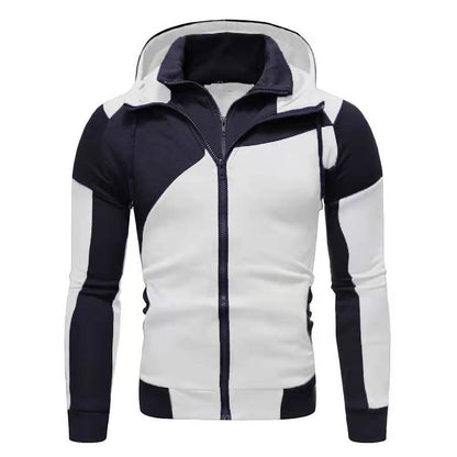 Stylish Men's Hooded Zip-Up Jacket - Perfect for Casual and Sporty Looks